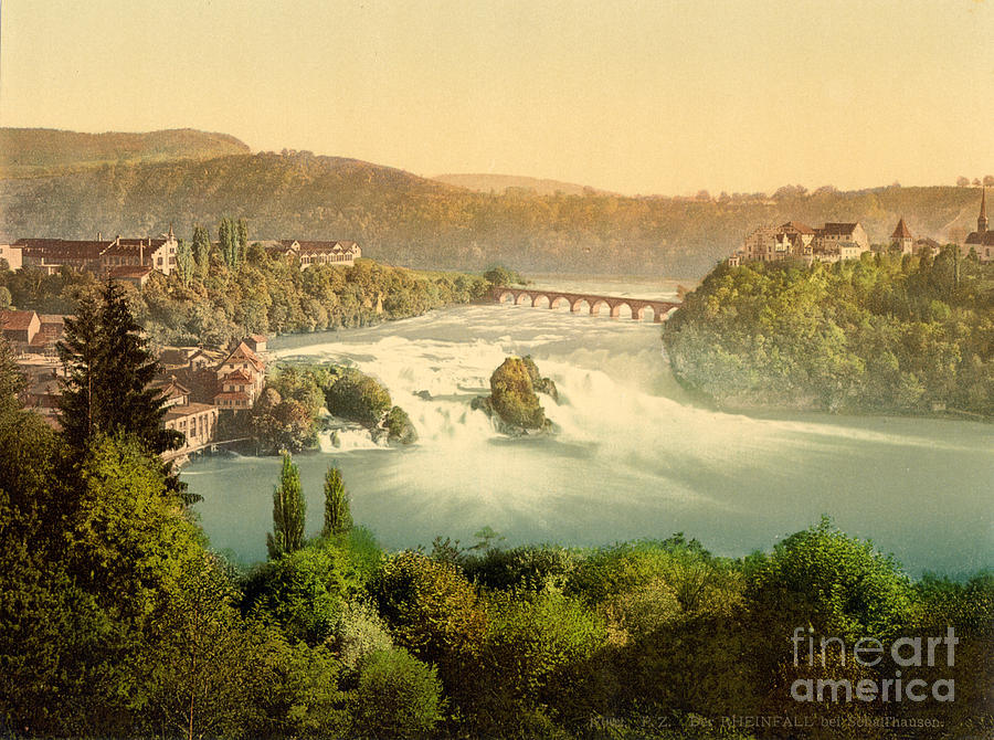 Rhine falls Painting by Celestial Images