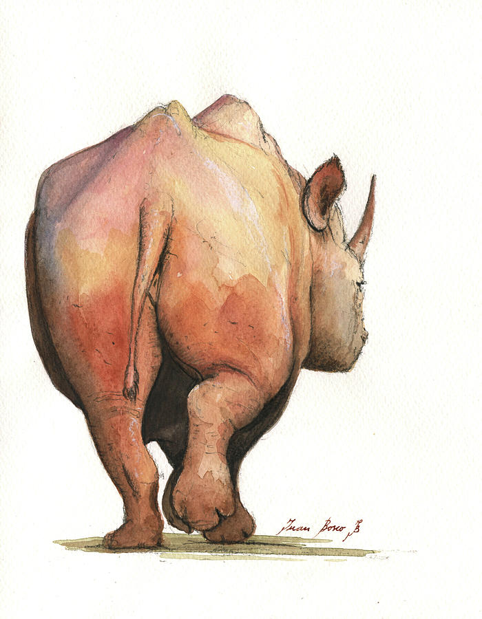 Rhino back Painting by Juan Bosco