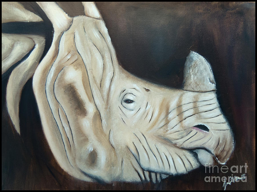 Rhino Digital Art by Jon Munson II