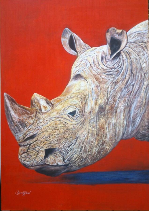 Rhino Legend Painting By Flatter Zenda 