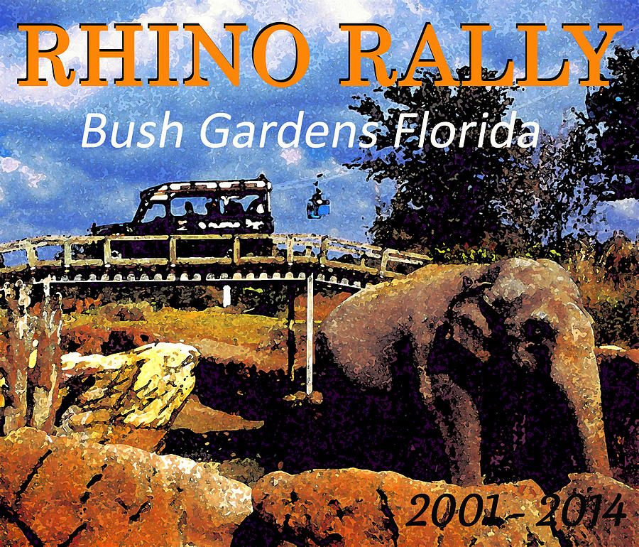 Rhino Rally 2001 - 2014 Painting by David Lee Thompson