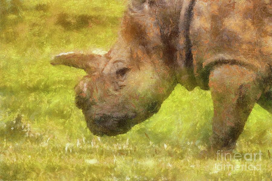 Rhino Painting by Esoterica Art Agency