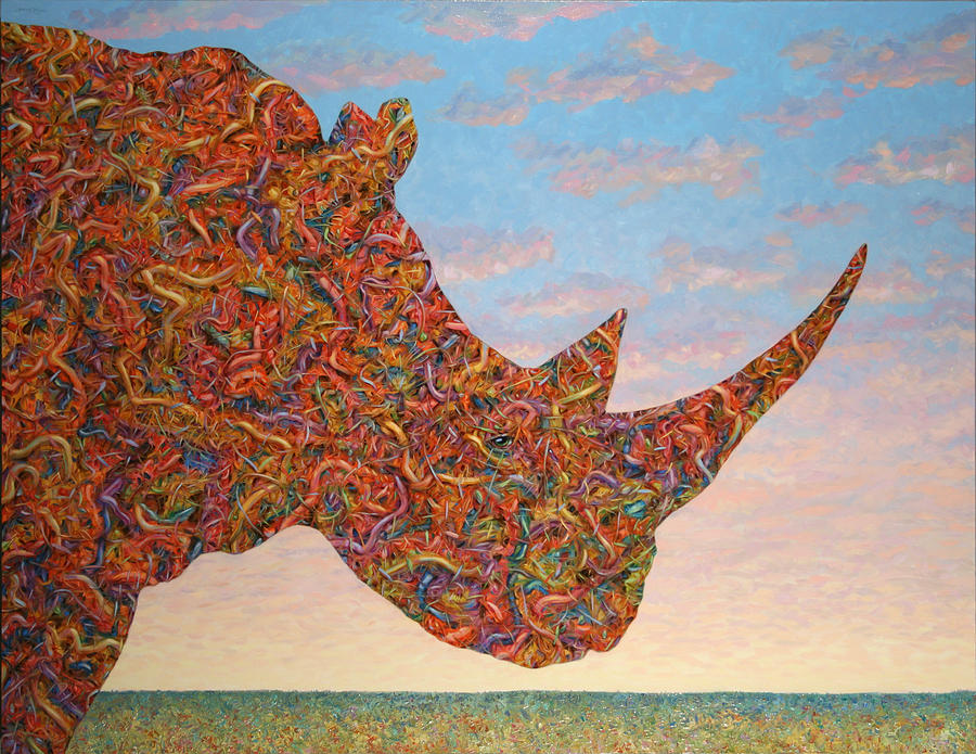 Abstract Painting - Rhino-shape by James W Johnson
