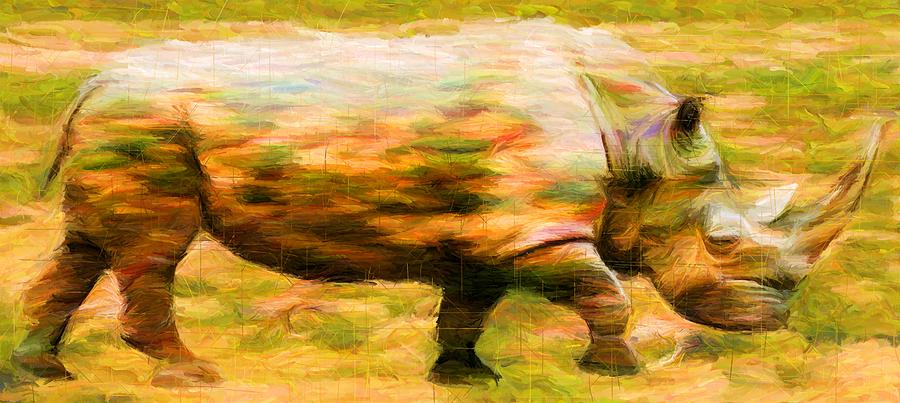Rhinocerace Digital Art by Caito Junqueira