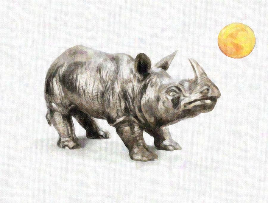 Rhinoceros 2 Painting by Celestial Images