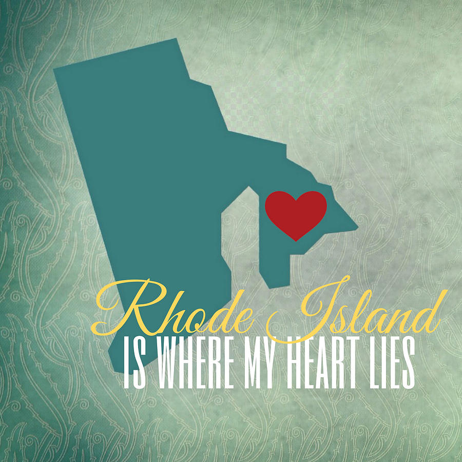 Brandi Fitzgerald Digital Art - Rhode Island is Where my Heart Lies by Brandi Fitzgerald