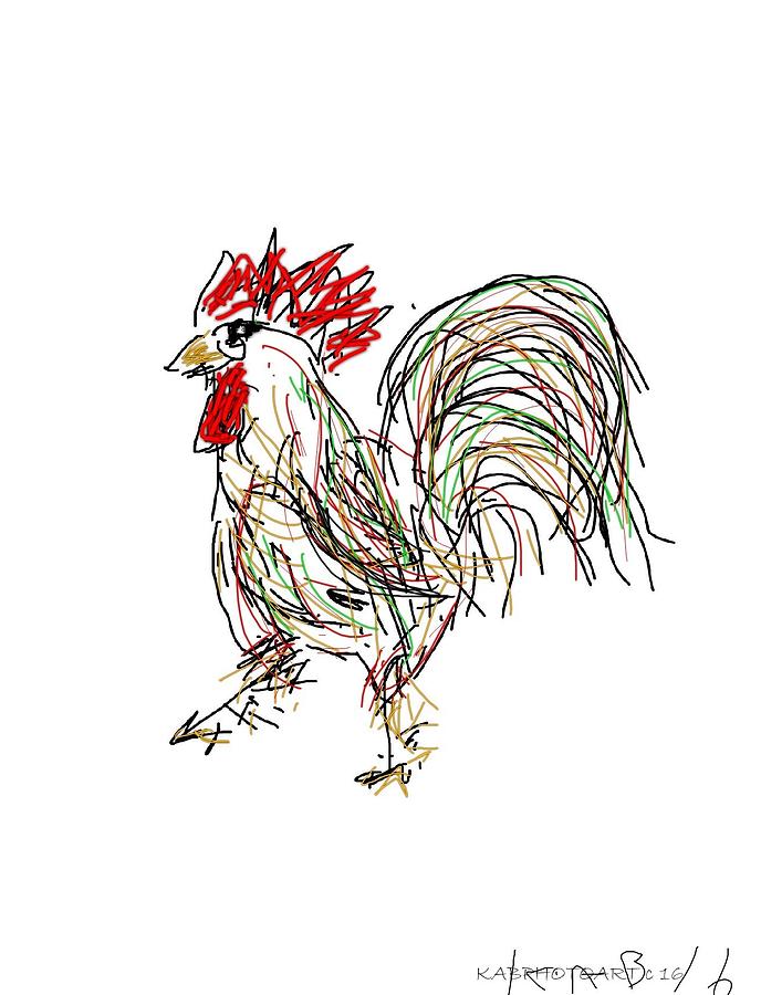 Rhode Island Red Drawing by Kathy Barney