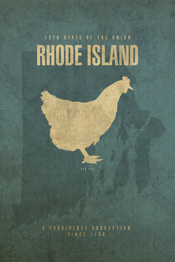 Movie Mixed Media - Rhode Island State Facts Minimalist Movie Poster Art by Design Turnpike