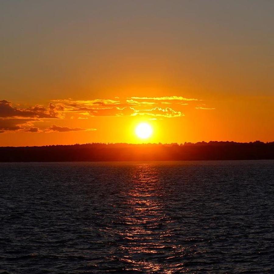 Summer Photograph - Rhode Island #sunset #sun #water #light by Kerri Ann McClellan