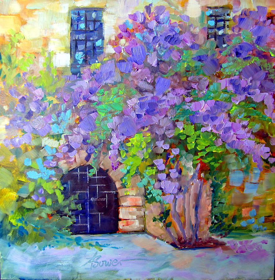 Rhodes Old Town in Greece Painting by Adele Bower