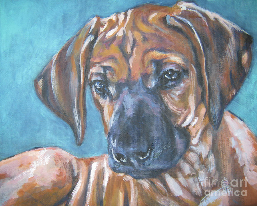 Dog Painting - Rhodesian Ridgeback Puppy by Lee Ann Shepard
