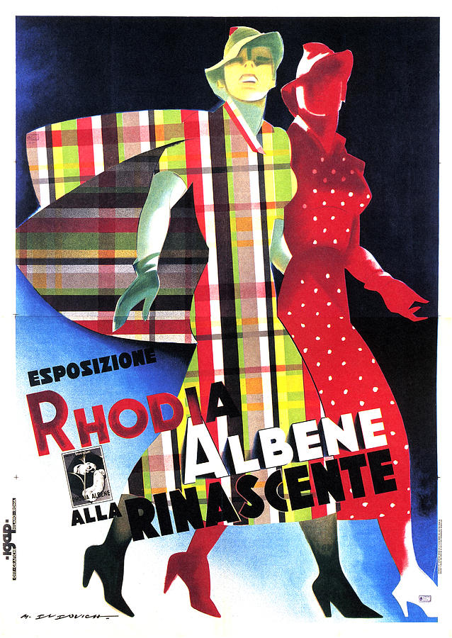 Rhodia Albene Alla Rinascente - Vintage Exposition Posture Mixed Media