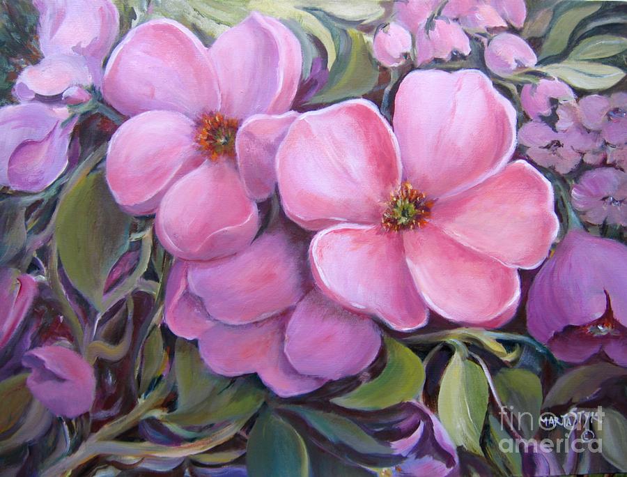 Rhododendron 3 Painting by Marta Styk