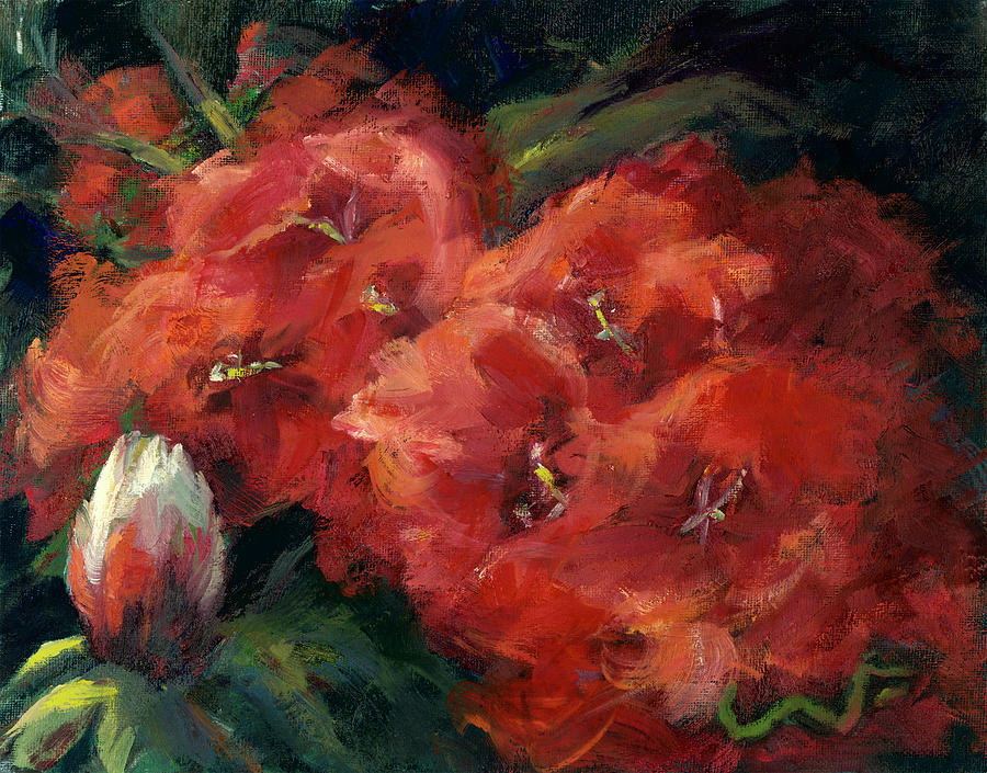Flower Painting - Rhododendron Gardens by Sharon Furze