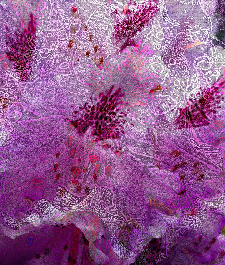 Rhododendron Lace Abstract Digital Art by Michele Avanti