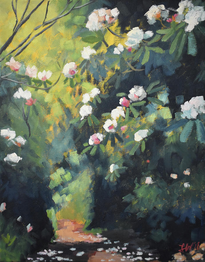 Rhododendron Painting - Rhododendron Passage by Lauren Waterworth Rhododendron Painting - Rhododendron Passage by Lauren Waterworth