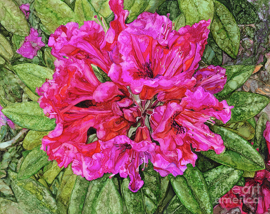 Rhododendron Painting by Vicki Baun Barry