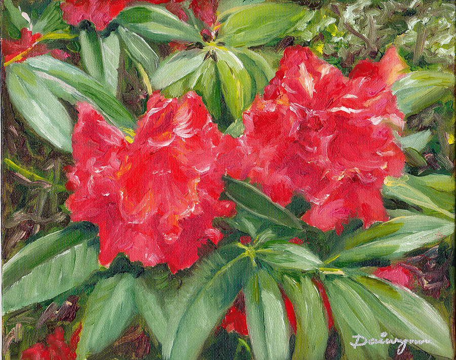 Rhododendrons Painting by Dai Wynn