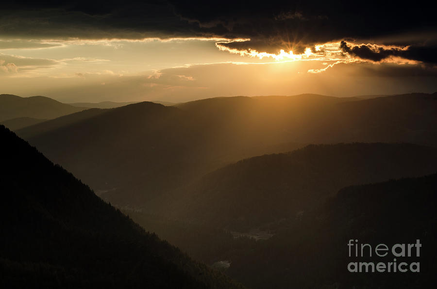 Rhodope Mountains Sunset2 Photograph by Steve Somerville