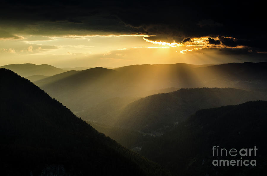 Rhodope Mountains Sunset3 Photograph by Steve Somerville