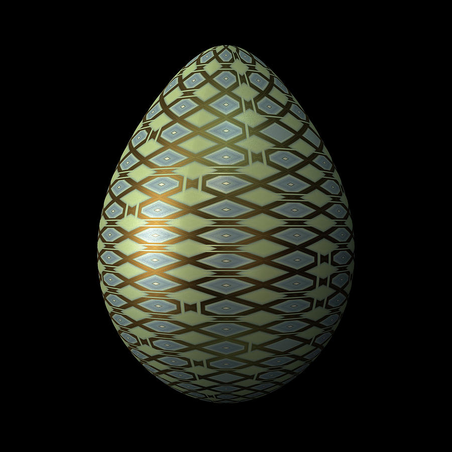 Rhombic Lattice Egg Digital Art by Hakon Soreide