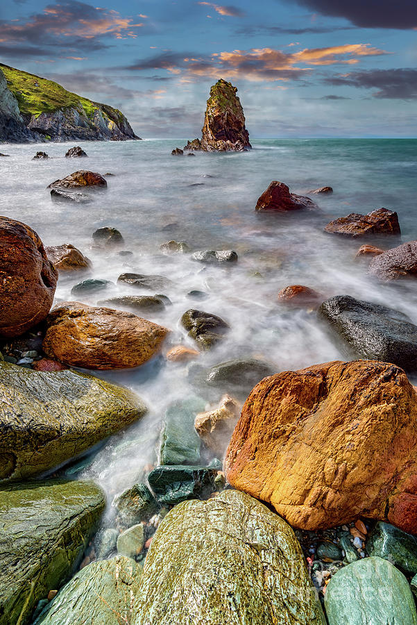 Summer Photograph - Rhoscolyn Rocky Coastline  by Adrian Evans