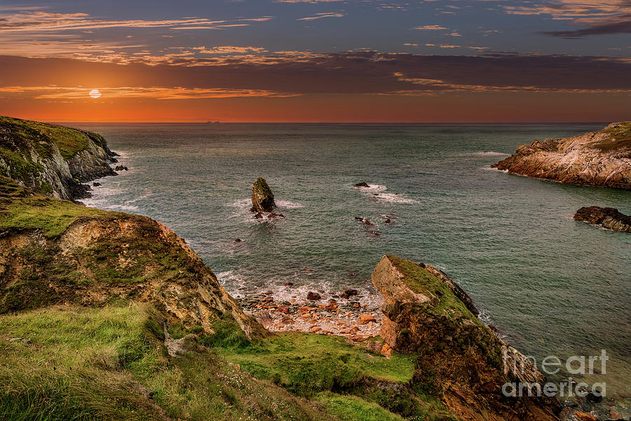 Rhoscolyn Sunset Bay Photograph by Adrian Evans