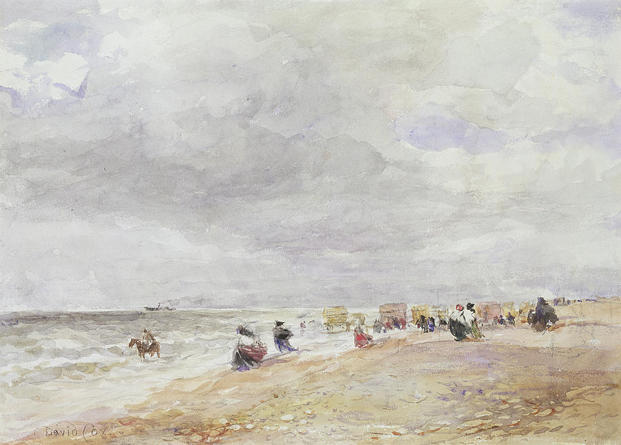 Rhyl Sands Painting by David Cox