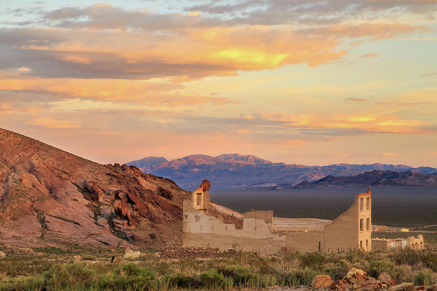 Rhyolite Bank At Sunset Photograph by James Eddy