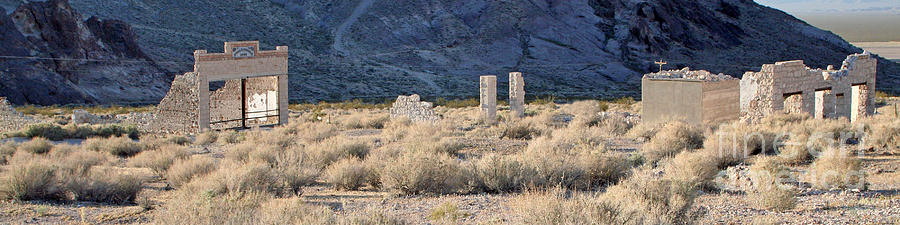 Beatty Photograph - Rhyolite Ghost Town Panorama by Steve  Gass