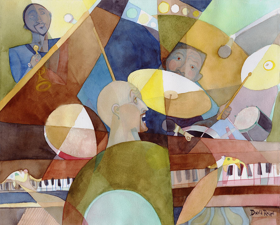 Jazz Painting - Rhythm Section by David Ralph
