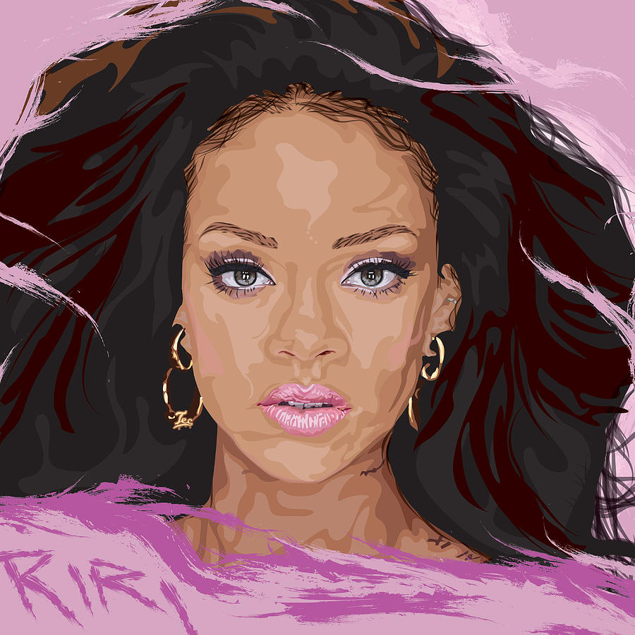 Rihanna Digital Art - Ri Ri by Tec Nificent