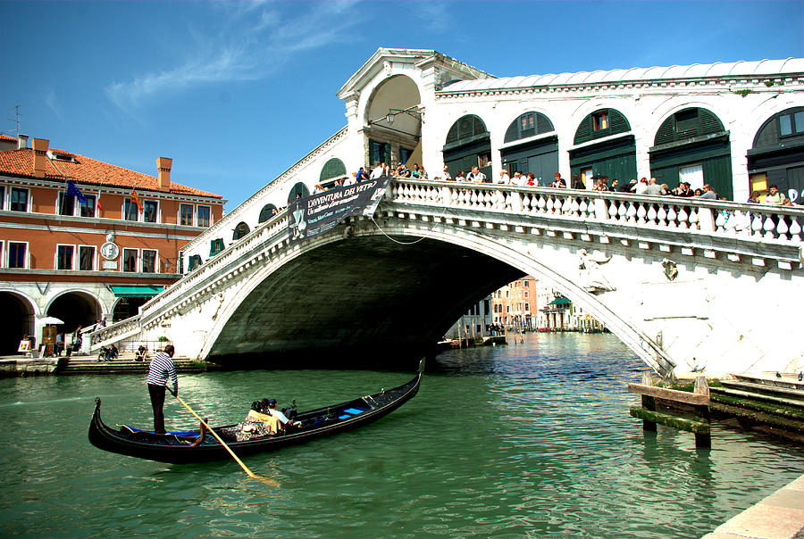 Boat Photograph - Rialto Bridge Venice by Iain MacVinish