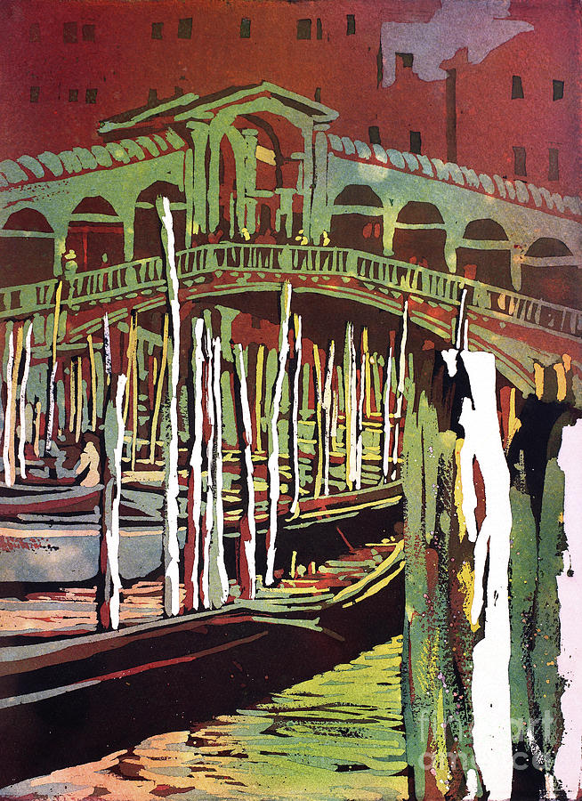 Rialto Bridge- Venice Painting by Ryan Fox