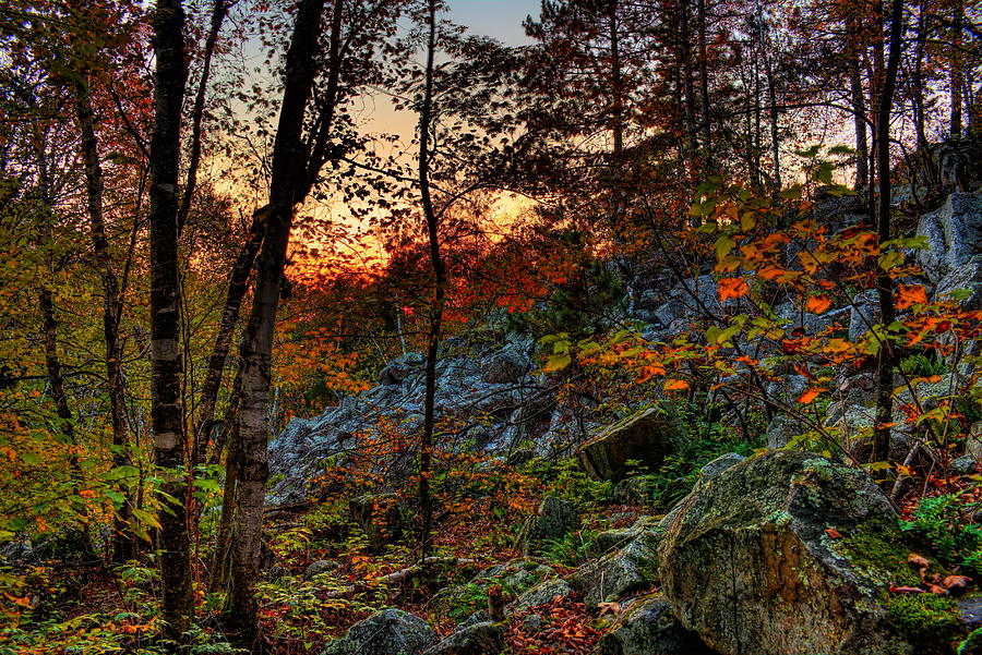 Rib Mountain State Park Fall Sunset Photograph by Dale Kauzlaric