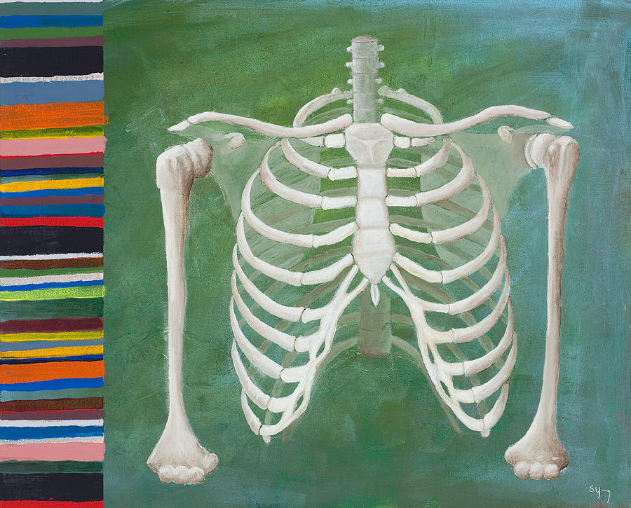 Bones Painting - Ribbing by Sara Young Bones Painting - Ribbing by Sara Young