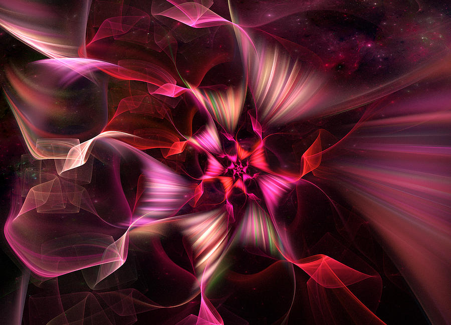 Ribbon Candy Rose Digital Art by Michele A Loftus