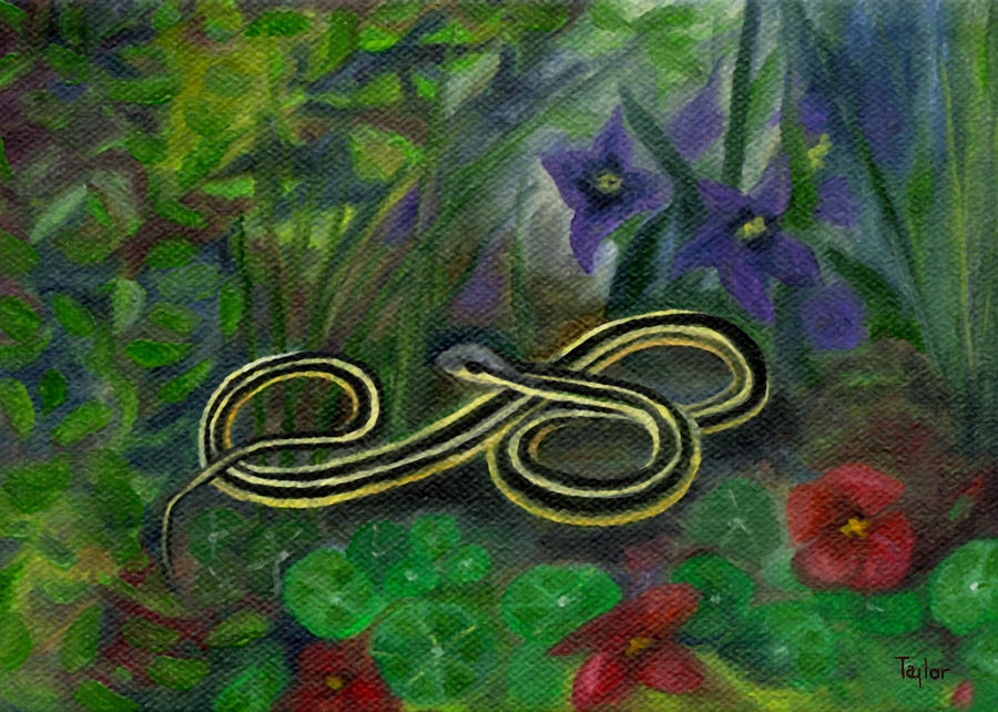 Ribbon Snake Painting by FT McKinstry