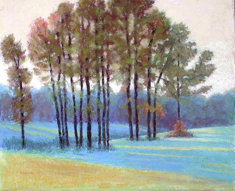 Tall Trees Painting - Ribbons of Light by Julie Mayser