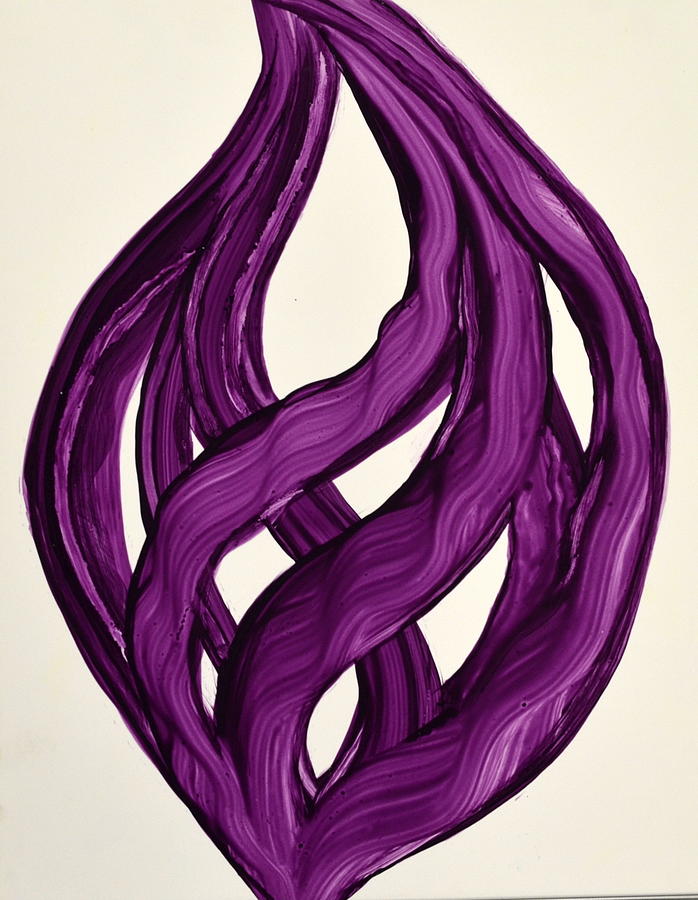 Ribbons of love-Violet Painting by Manjiri Kanvinde