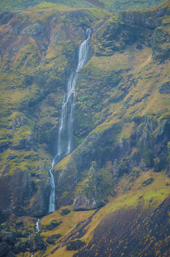 Ribbony Waterfall Western Iceland Photograph by Deborah Smolinske