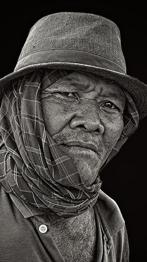 Black And White Photograph - Rice Farmer by Ian Gledhill