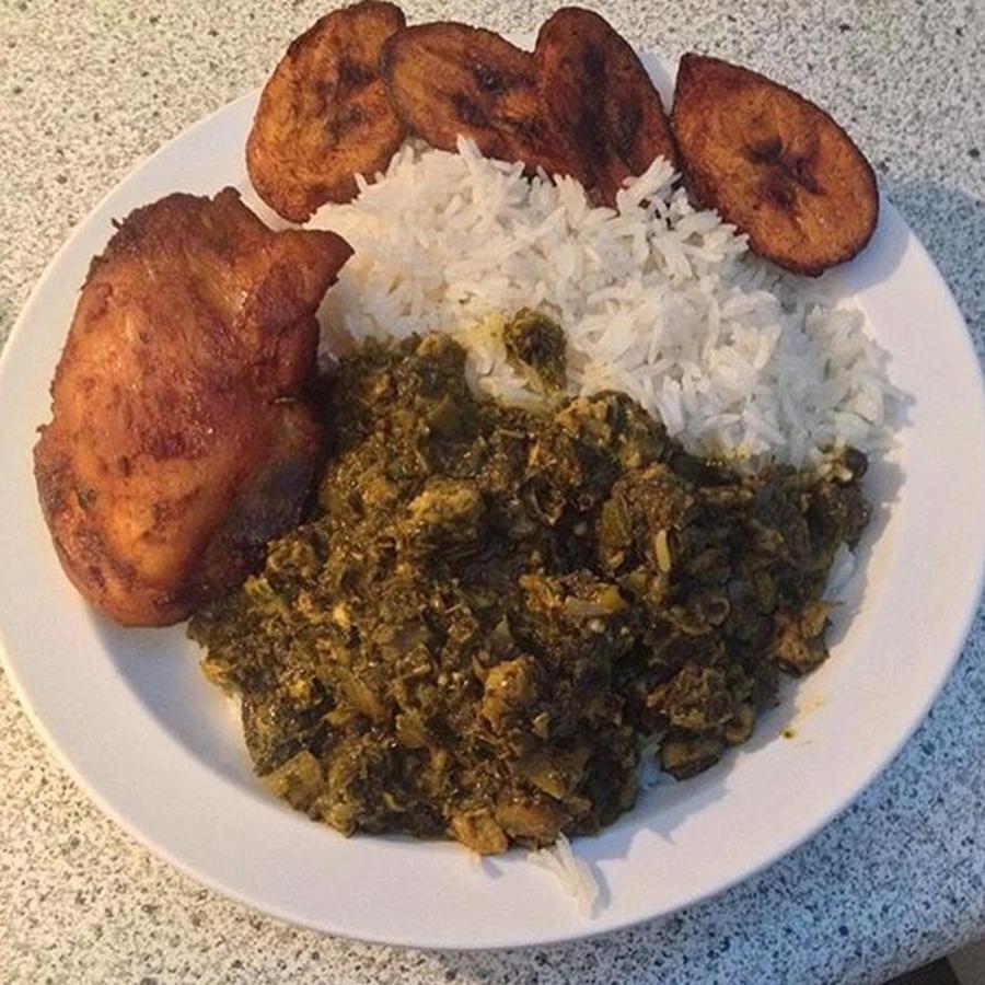 Chicken Photograph - #rice, #pondu, #plantain And by African Foods