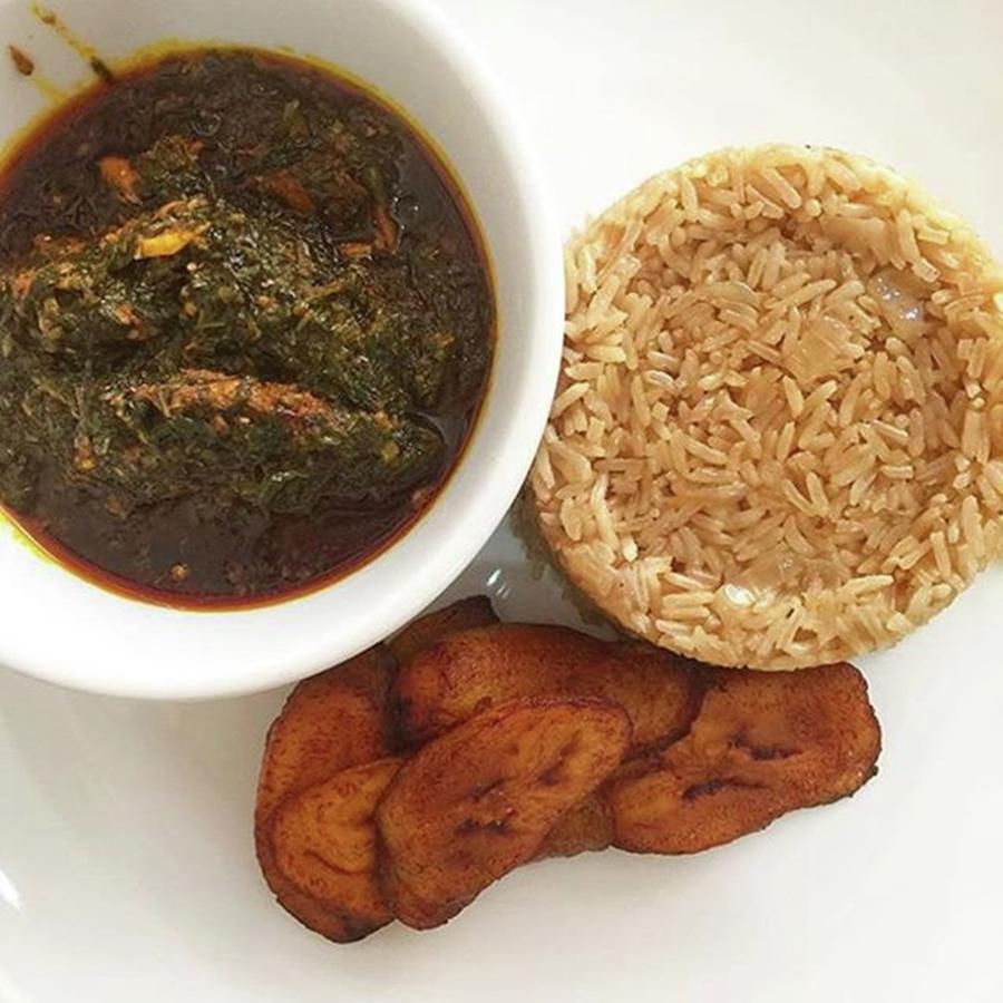 Plantain Photograph - #rice With Fried #plantain #dodo #aloco by African Foods