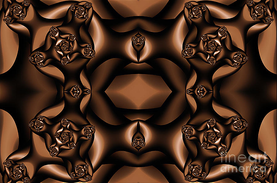 Rich Coffee Fractal Roses Digital Art by Clayton Bruster