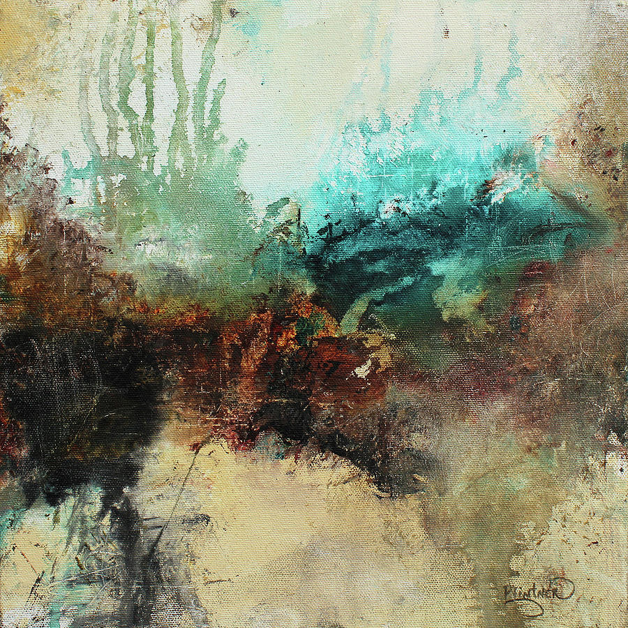 Rich Earth Tones Abstract Not for the Faint of Heart Painting by Patricia Lintner