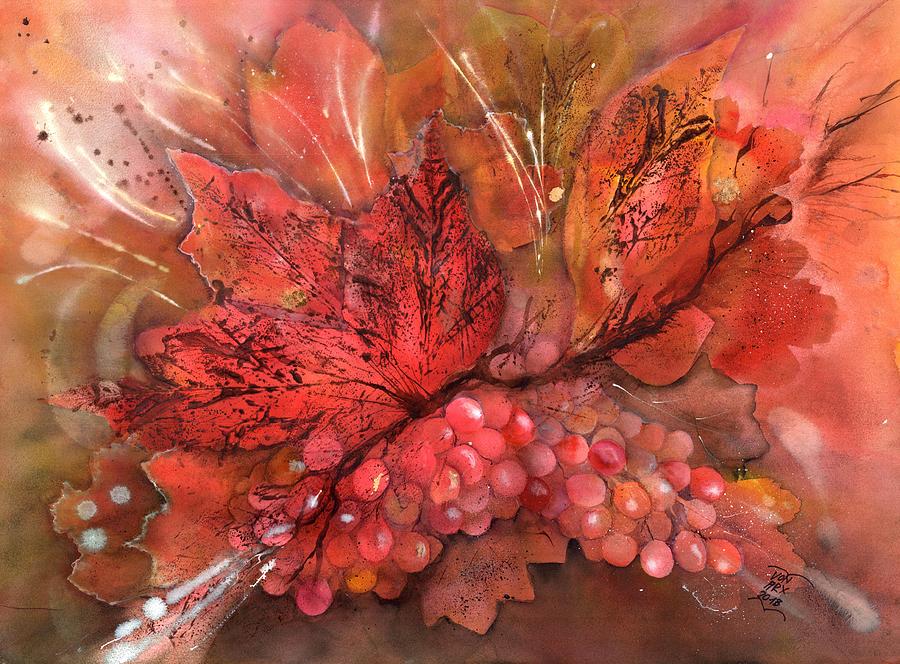 Rich Grape Harvest Painting by Sabina Von Arx