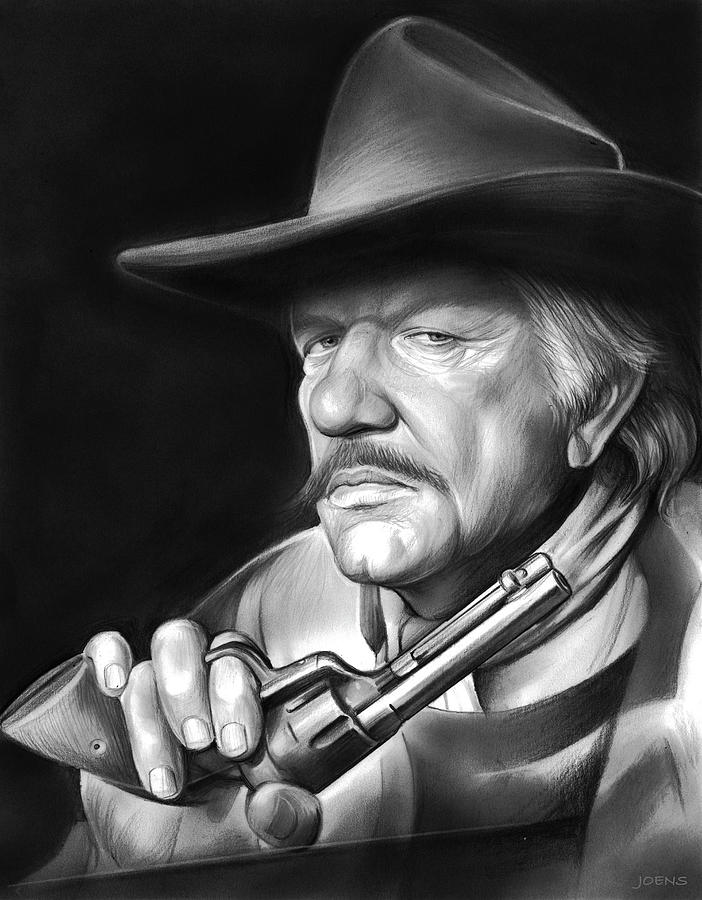 Actor Drawing - Richard Boone by Greg Joens