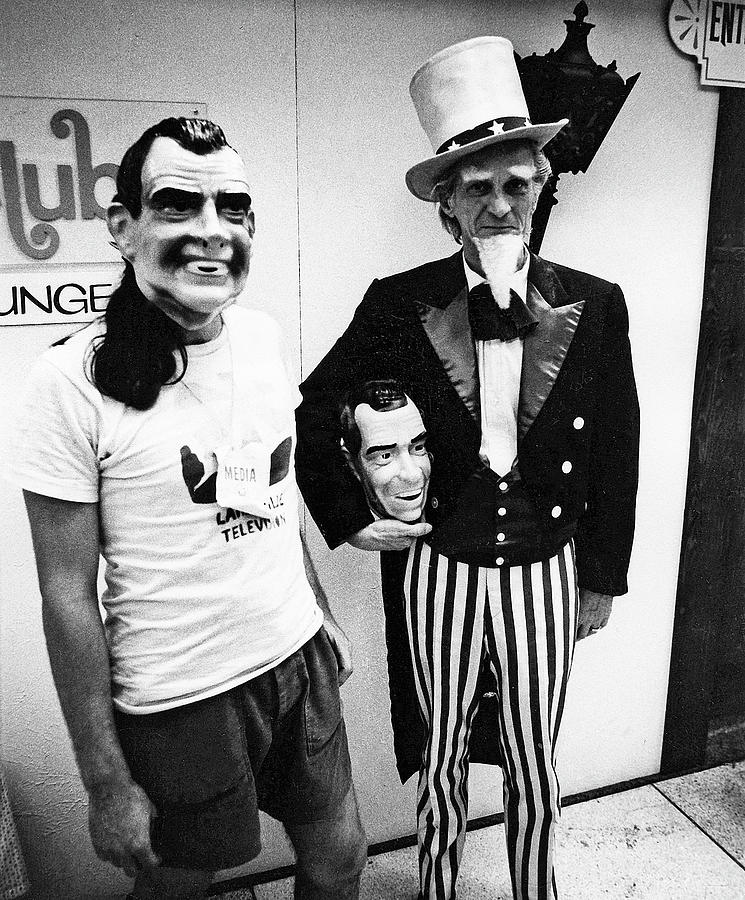 Richard Nixon Masks Uncle Sam Democratic National Convention Miami Beach Florida 1972-2008 Photograph by David Lee Guss