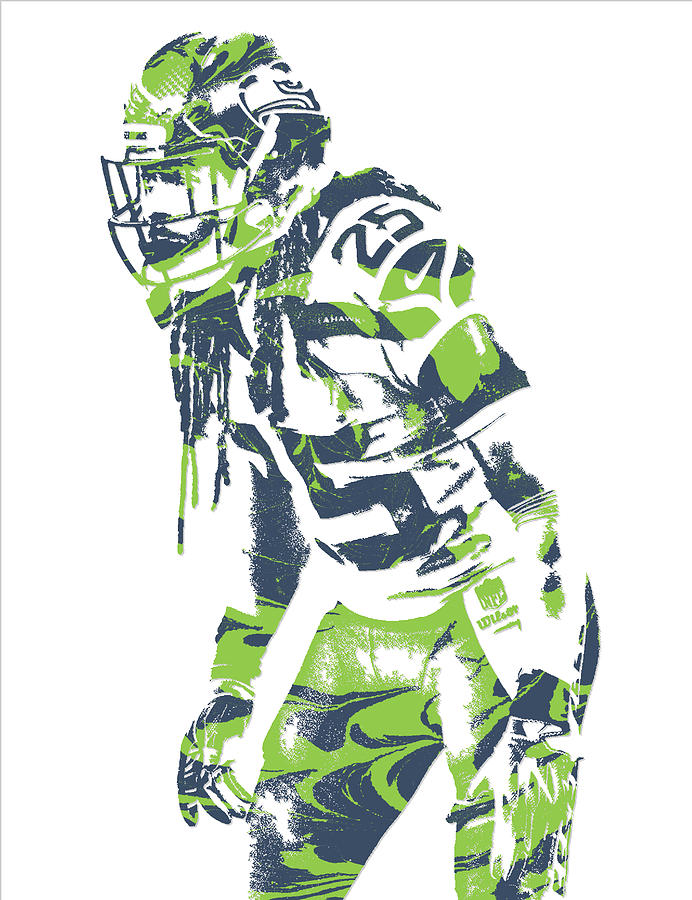 Seattle Seahawks T-Shirt by Joe Hamilton - Pixels